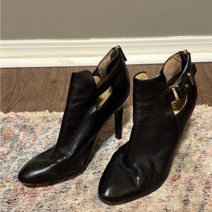 Black Leather Ankle Boots